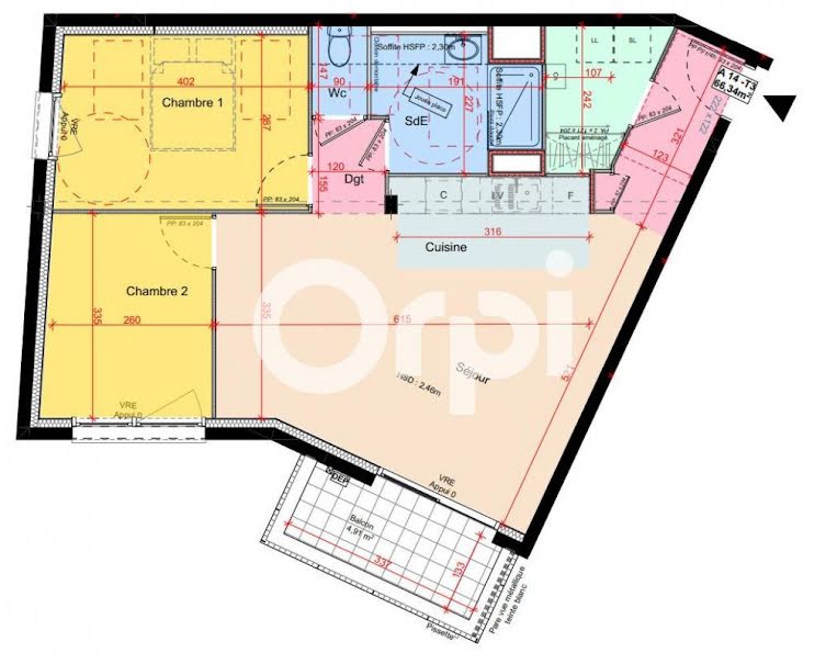 Vente maison 3 pièces 66 m² à Brest (29200), 255 200 €