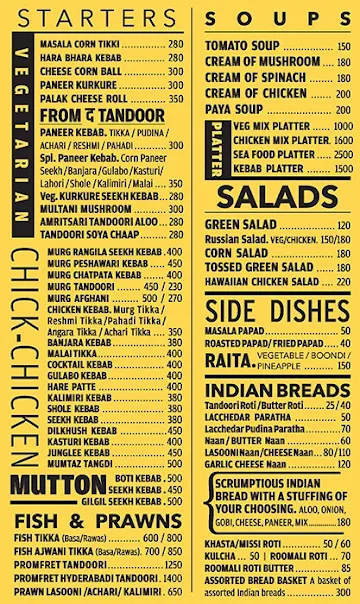 The Punjabi's Kitchen menu 