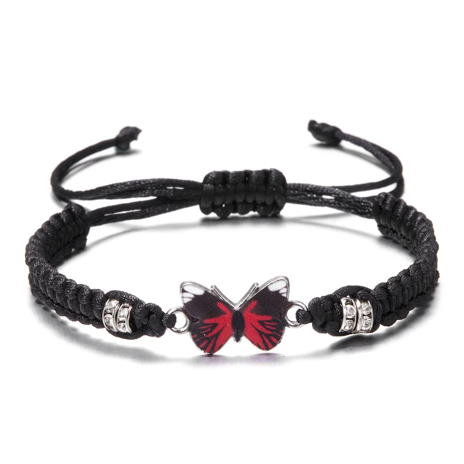 Bracelet ajustable tissé à la main, fleur papillon. Un bijou unique et élégant pour un look bohème chic, pour un confort durable.