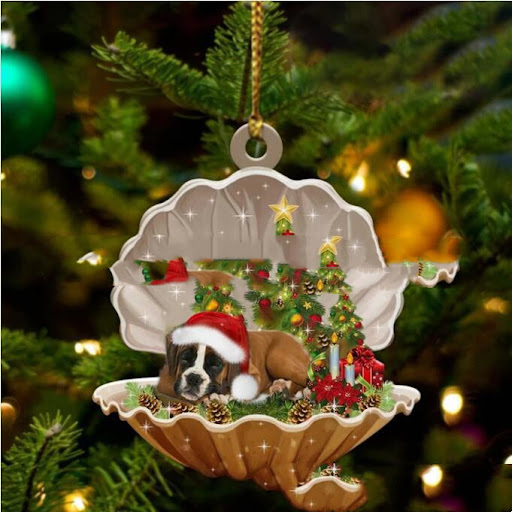 Title 1, Explosive Christmas Dog Pendant Double-sided Pa...
