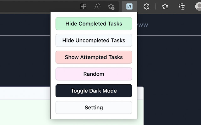 Beta Task Toggler chrome extension