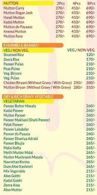 Indian & Mughlai King menu 2