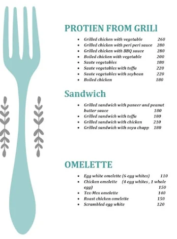 Diet Meals menu 