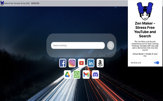 Zen Maker - Stress Free YouTube and Search chrome extension