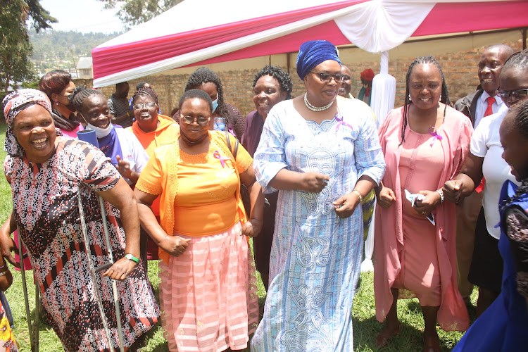 Kisii Woman Representative Janet Ong'era when she hosted women during the International Women's Day