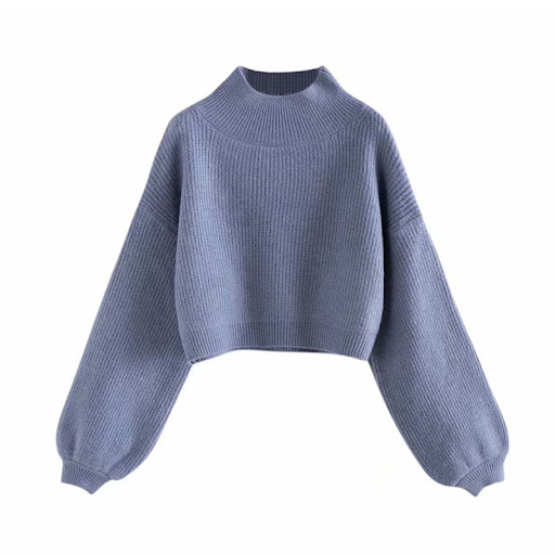 Title 4, Loose, lazy style pullover with short puff slee...