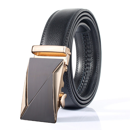 Title 19, Mens Automatic Buckle Casual Leather Belt. Eff...