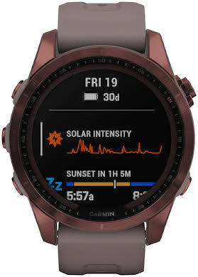 Garmin Fenix 7S Sapphire Solar GPS Smartwatch - 42mm, Dark Bronze Titanium Case, Shale Gray Band alternate image 9