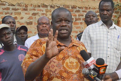 Shinyalu MP Justus Kizito at Khayega Primary on Wednesday, March 11, 2020