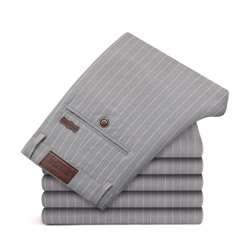Title 7, Youth Striped Stretch Slim Trousers. Comfortabl...