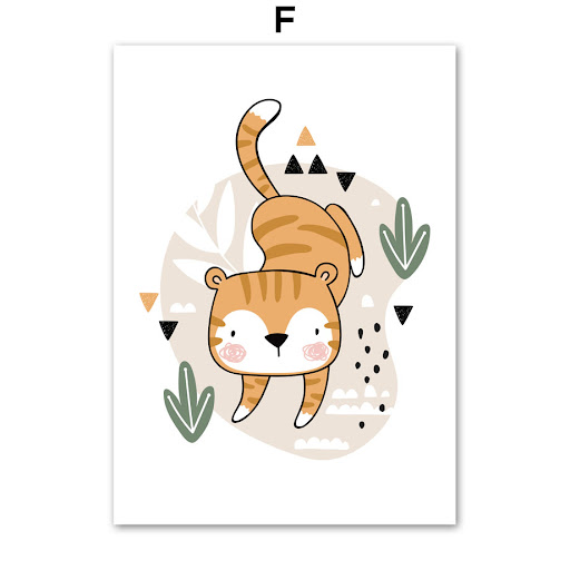 Title 6, Cute animal print Scandinavian posters and prin...