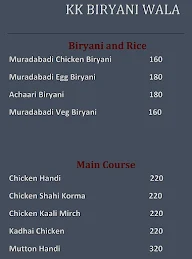 Kk Biryani Wala menu 1