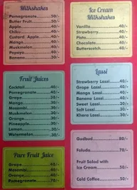 Bowring Kulfi menu 2