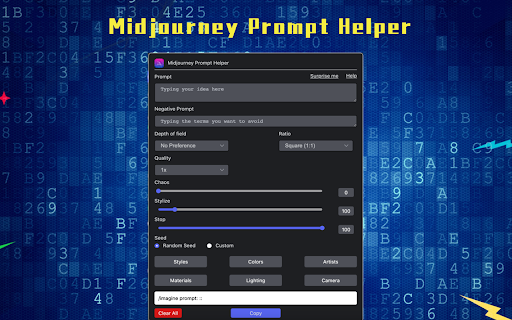 Prompt Tool - Midjourney Prompt Helper