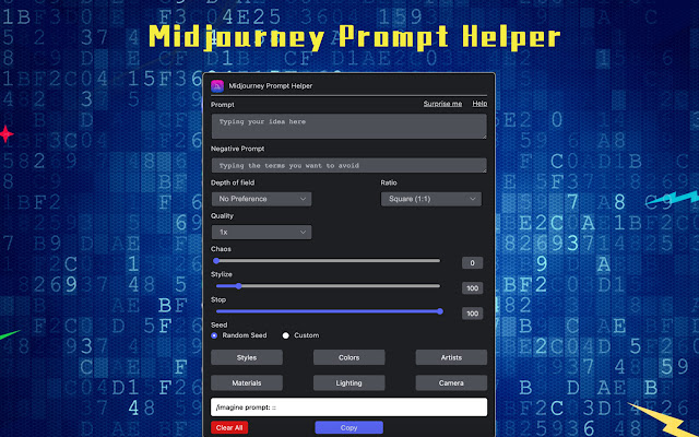 Prompt Tool - Midjourney Prompt Helper