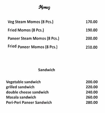 Cake N Company menu 