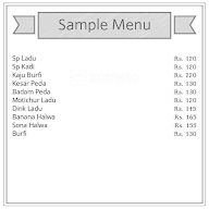 Kalpana Sweets menu 1