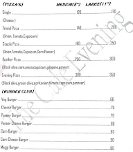 The Cafe Evening menu 1