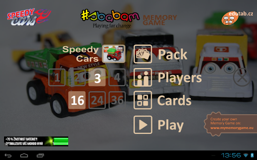 Speedy Cars - Memory Game