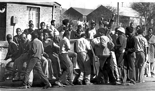 A group of students take a ride to their homes in different townships of Soweto.