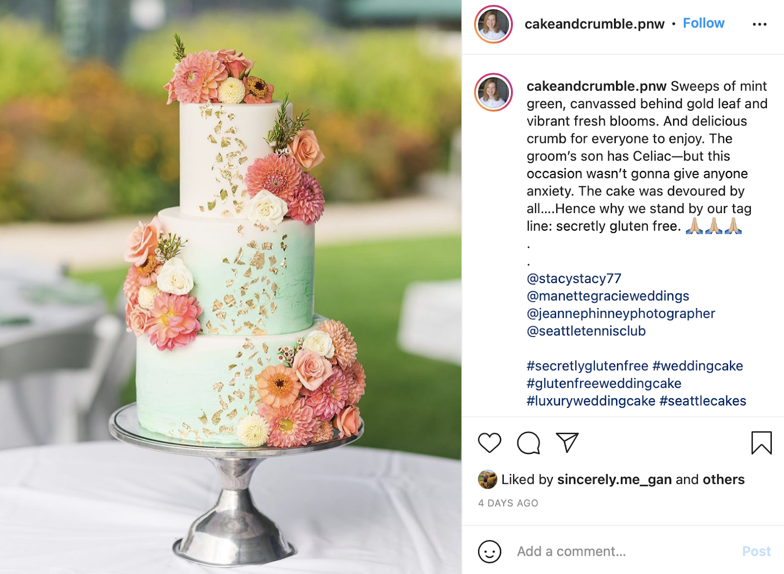 gluten-free wedding cake cost