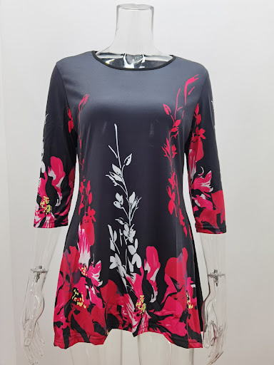 Title 2, Womens Fashion Half Sleeve T-Shirt Floral Prin...