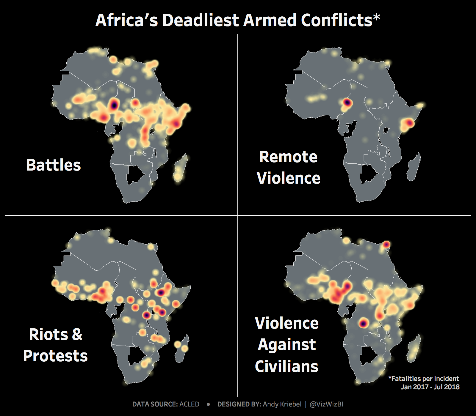 Makeover Monday Africa's Deadliest Armed Conflicts