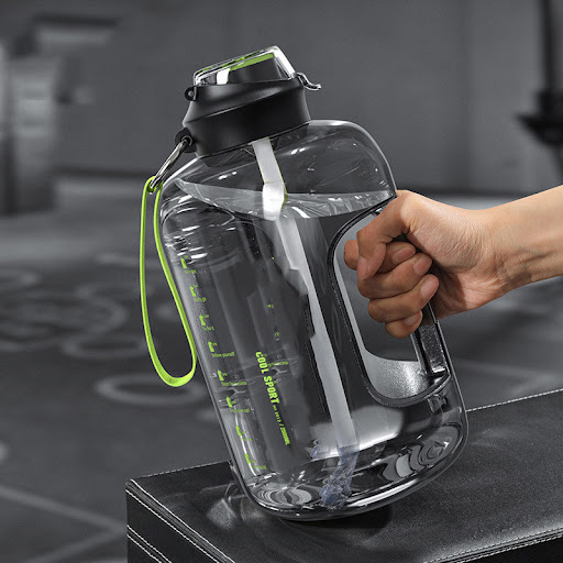 Title 2, Large Portable Travel Bottles with Straw for Tr...