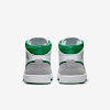 air jordan 1 mid se white / light smoke gray / pine green