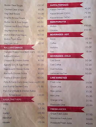 Kallayi Hotel menu 2