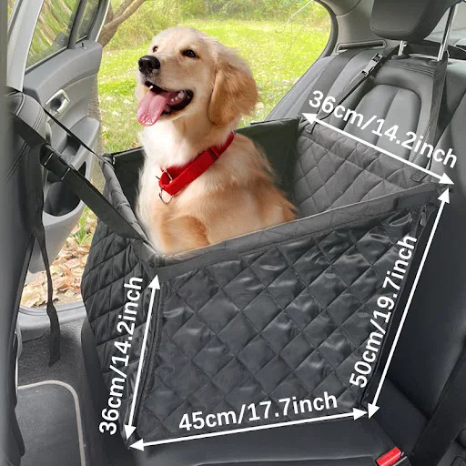 Stylish and Luxury Dog Bed Mat for Cars - Single Seat Rear Pet Cushion with Non-slip Bottom