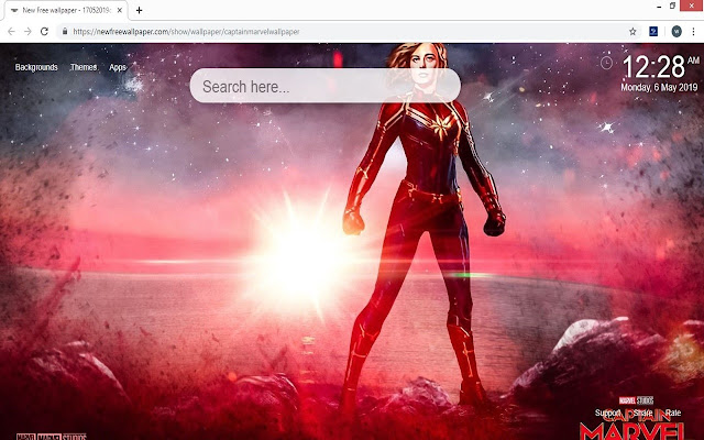 キャプテンマーベルのhdの壁紙新しいタブのテーマ