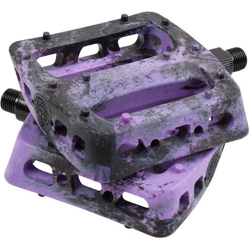 Odyssey Twisted Pro PC Pedals - Platform, Black/Purple Swirl