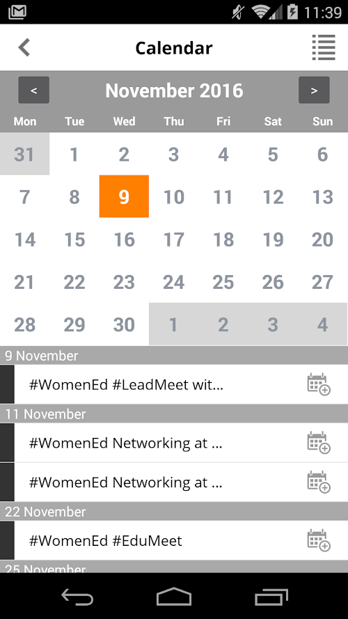 Android application #WomenEd screenshort