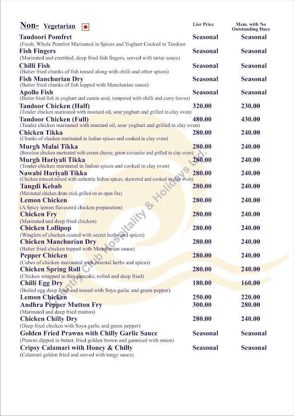 Spice Multi Cuisine Restaurant menu 