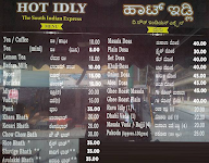 Aadhya's Hot Idly menu 1