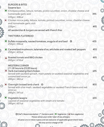 ZING - World of Flavours menu 