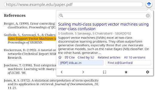 Google Scholar Button