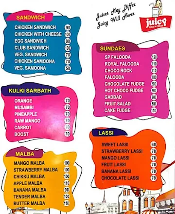 Juicy menu 