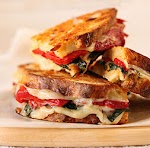 Roasted Red Pepper, Basil & Provolone Sandwiches was pinched from <a href="http://food52.com/recipes/6549-roasted-red-pepper-basil-provolone-sandwiches" target="_blank">food52.com.</a>