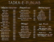 Tadka-E-Punjab menu 1