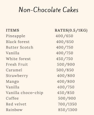 Bake My Cake menu 2