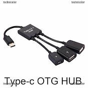 Cáp Chuyển Đổi 3 Trong 1 Từ Cổng Usb Type - C 3.1 Sang Usb 2.0 Otg