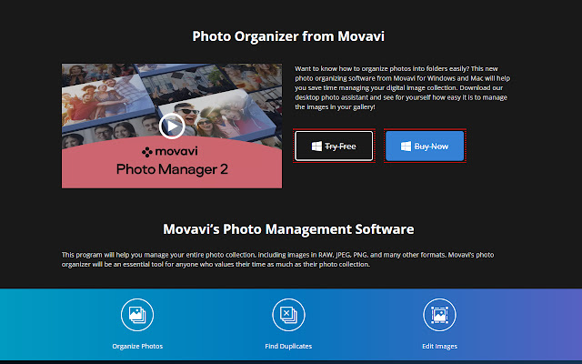 Movavi Photo Manager chrome extension