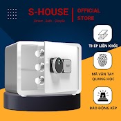 Két Sắt Mini Thông Minh Khóa Vân Tay Shouse Chống Cháy Bảo Mật Cao An Toàn Cho Gia Đình Văn Phòng Kích Thước 25*35*25 Cm