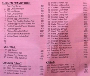 Chota Mama Chicken & Mama Veg menu 