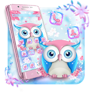 Pink Owl Anime Cute Launcher Theme  Icon