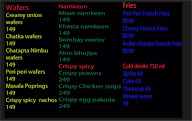 Cake Merchant menu 3