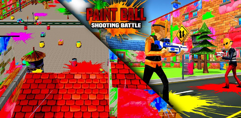 PaintBall Shooting Arena 3D: Paint shooter Gun