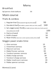 Veggie Paazi menu 1